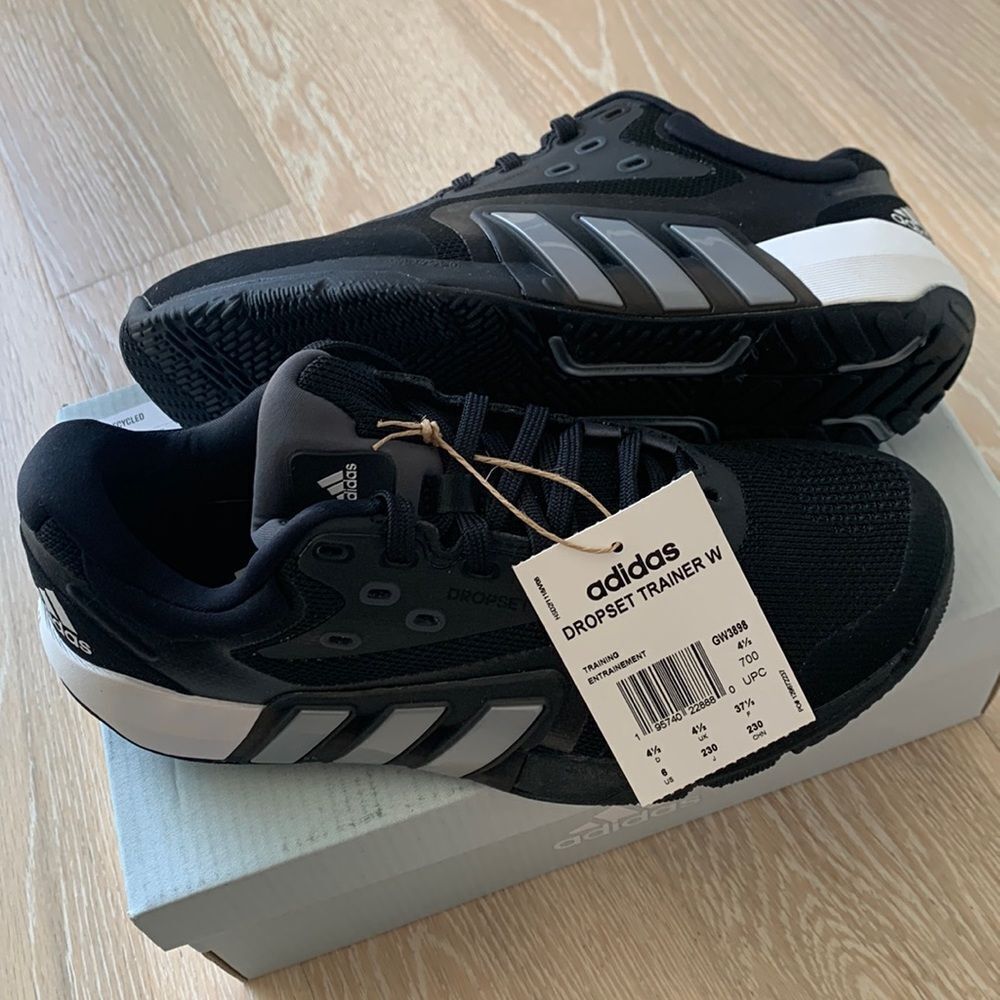 Adidas Dropset Training Shoes Black/White Sz6 BNIB